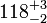 118^{+3}_{-2}