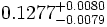 0.1277^{+0.0080}_{-0.0079}