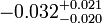 -0.032^{+0.021}_{-0.020}