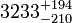 3233^{+194}_{-210}